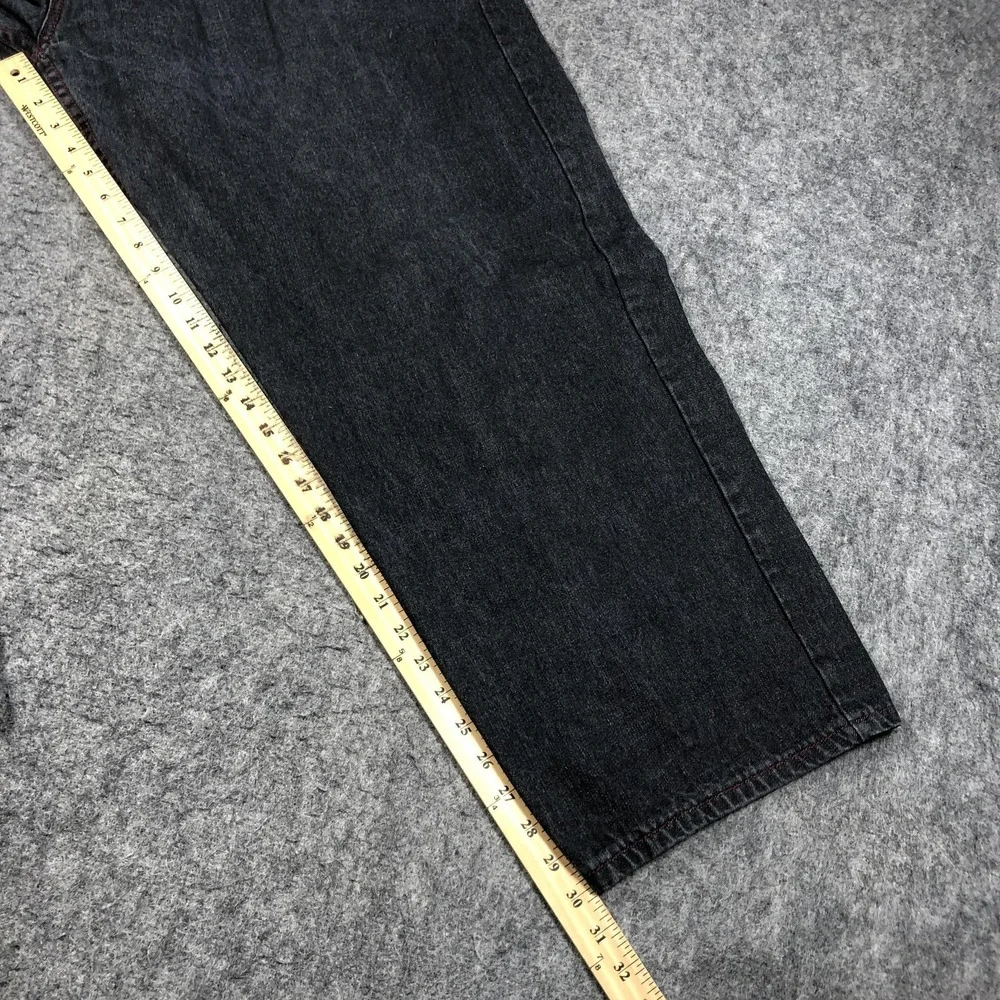 Vintage Akademiks Jeanius Jeans Mens 50x32 Gray Relaxed Wide Leg Denim Big Tall